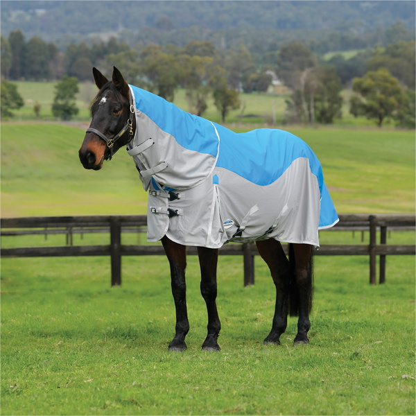 2025 Weatherbeeta Comfitec Dual Shield Detach-A-Neck 1027310 - Grey Blue